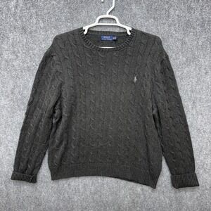 Polo Ralph Lauren Cable Knit dark gray sweater men's size 2XL Pullover